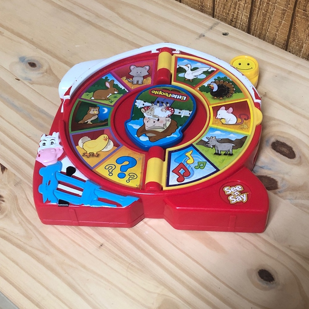 Interactive Animal Spinner Learning Toy - Red & Yellow